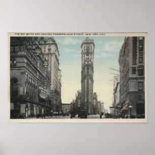 Affiche Gay White Way, Times Carré NYC 1920