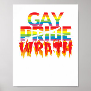 Affiche Gay Wrath Not Gay pride - Juillet Célébration T Ch