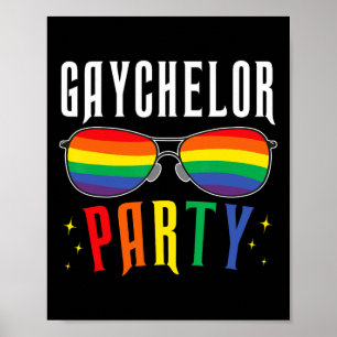 Affiche Gaychelor Gay Lesbian Lgbtq Pride Bachelor Party W