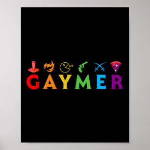 Affiche Gaymer Drôle Fierté Lgbt Gay Joueur Amateur De Jeu