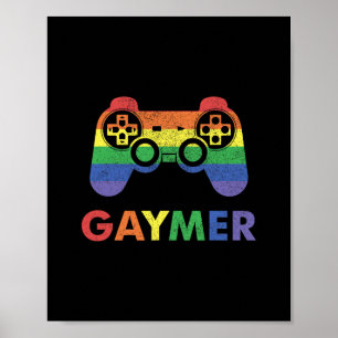 Affiche Gaymer Fierté Gay Arc-en-ciel Joueur Jeux Lgbtq