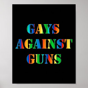 Affiche Gays contre les armes à feu Rainbow Manifestation