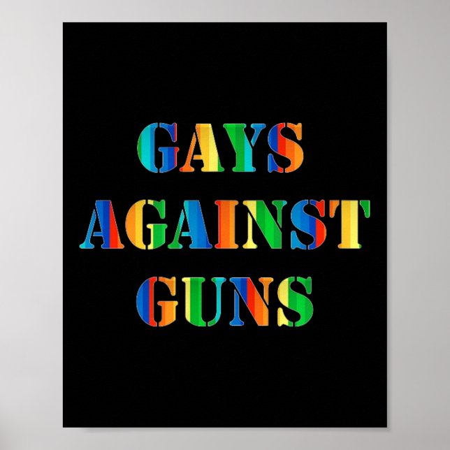 Affiche Gays contre les armes à feu Rainbow Manifestation  (Devant)
