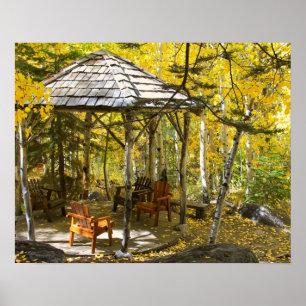 Affiche Gazebo "Aspen Hideaway", automne