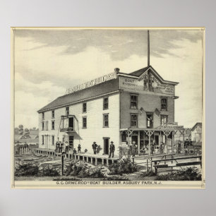 Affiche GC Ormerod, Boat Builder, Asbury Park, NJ