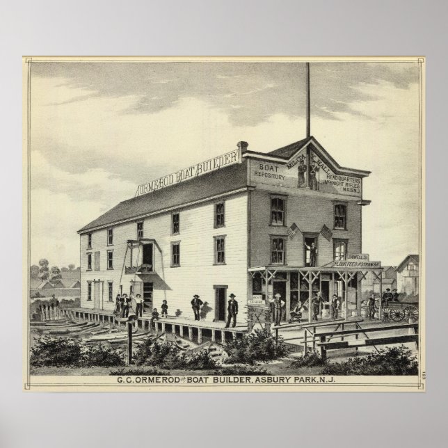 Affiche GC Ormerod, Boat Builder, Asbury Park, NJ (Devant)