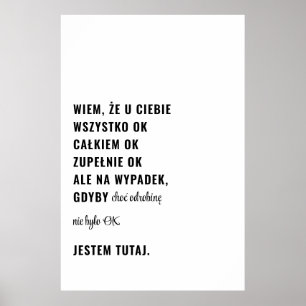 Affiche Gdyby Nie Było OK Jestem Tutaj polonais