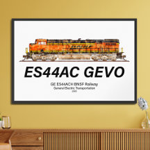 GE ES44AC GEVO Locomotive. Train de marchandises B