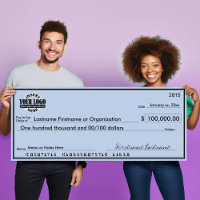 Géant Blank Check pour Sweetstakes & Awards