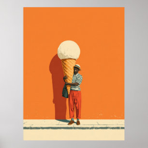 Affiche Géant Crème de glace délice