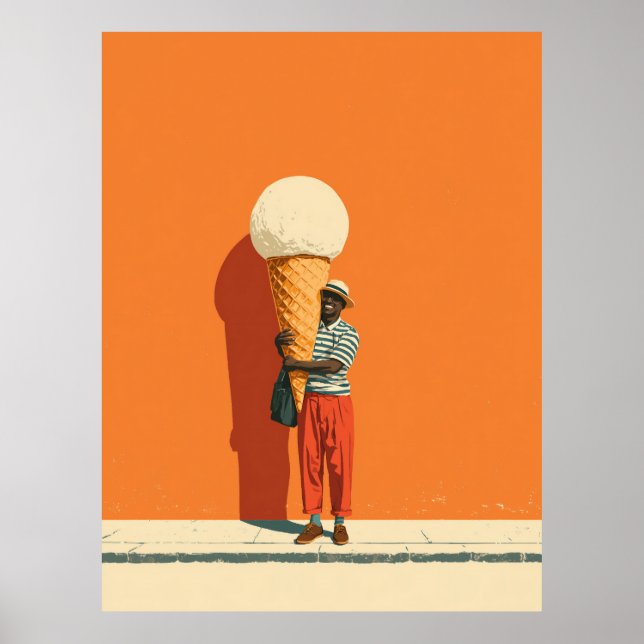 Affiche Géant Crème de glace délice (Devant)