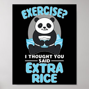 Affiche Géant Panda Funny Gymnase Entraînement Sayings Ali
