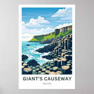 Affiche Géant's Causeway Irlande Travel Print