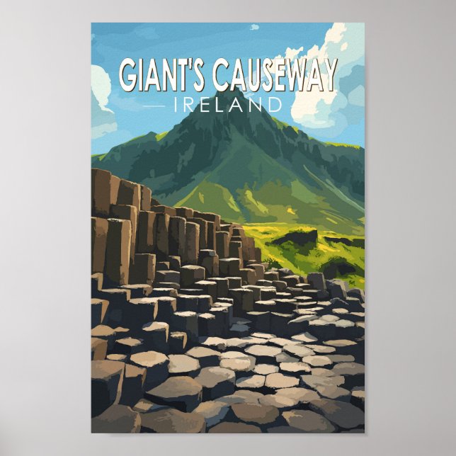 Affiche Géant's Causeway Travel Art Vintage (Devant)