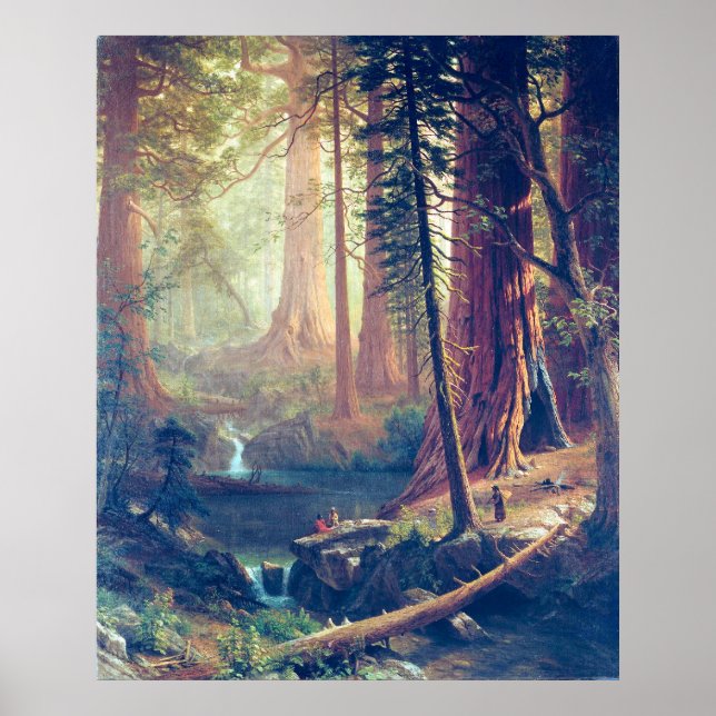 Affiche Géants Séquoias de Californie Albert Bierstadt (Devant)