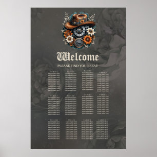 Affiche Gears en fleurs : Steampunk style cowboy.