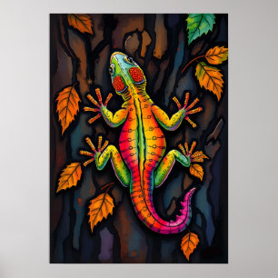 Affiche Gecko Fougueux – L'art rampant de la nature sur le