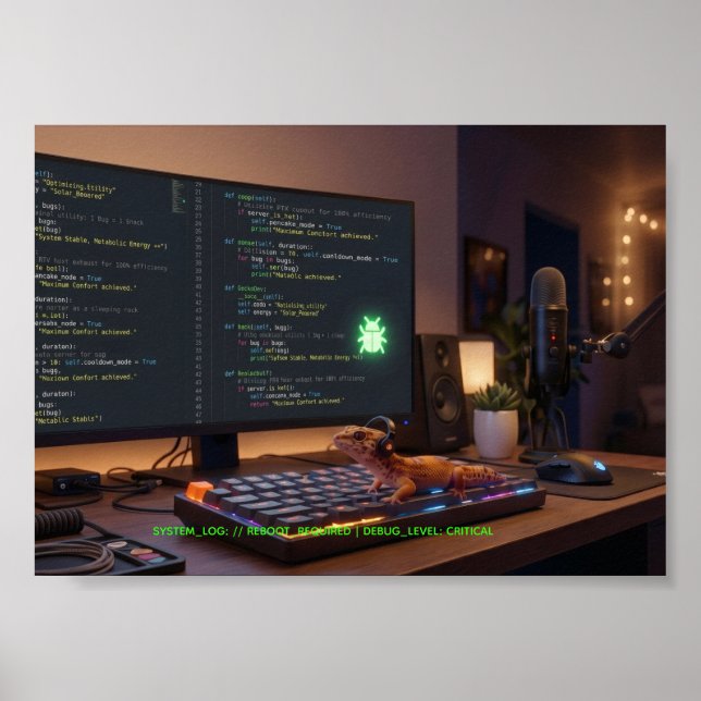Affiche GeckoDev // Station Universelle de Débogage Cyberp (Devant)