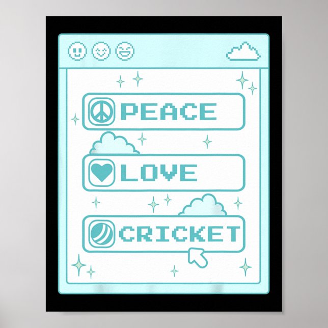 Affiche Géek Informatique Pc Nerd Paix Amour Amateur De Cr (Devant)