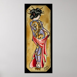 Affiche Geisha de tigre