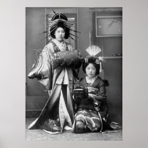 Affiche Geisha Girls, début du XXe siècle