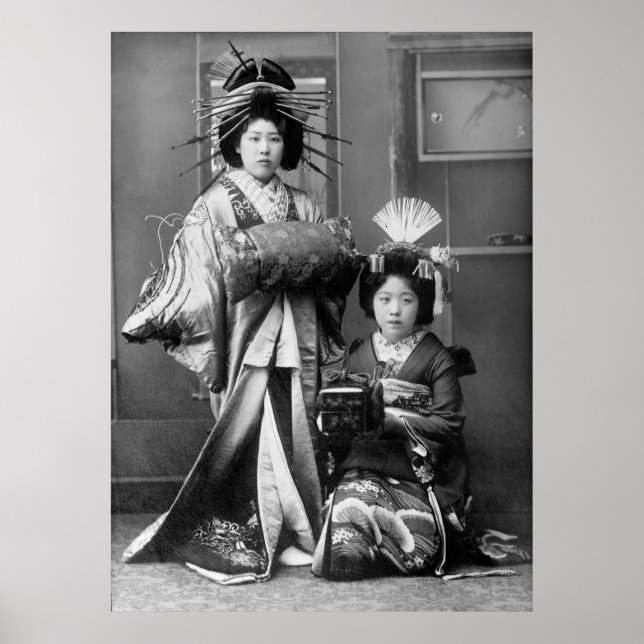 Affiche Geisha Girls, début du XXe siècle (Devant)