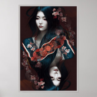 Affiche Geisha in Kimono I