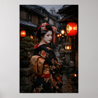 Affiche Geisha in Kyoto