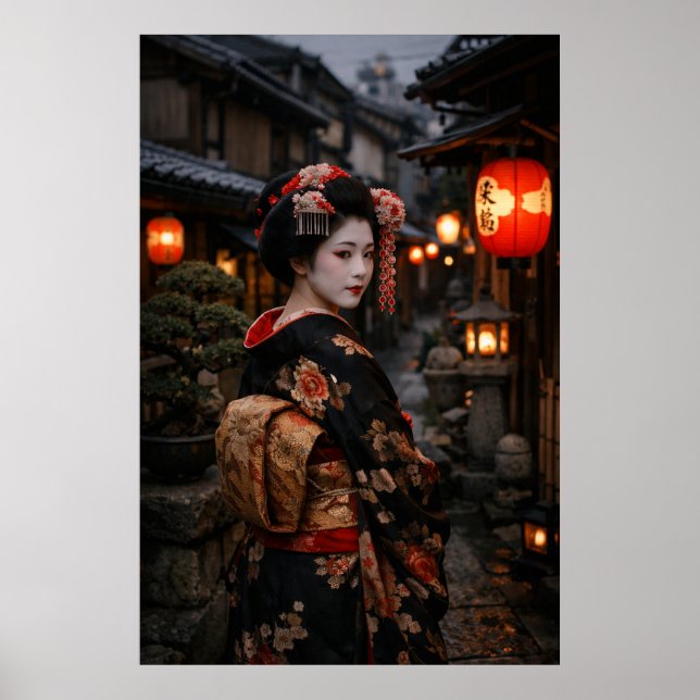 Affiche Geisha in Kyoto (Devant)