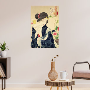Affiche Geisha japonais