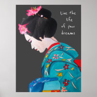 Geisha japonais vivre la vie de vos rêves citent