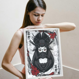 Affiche Geisha masqué