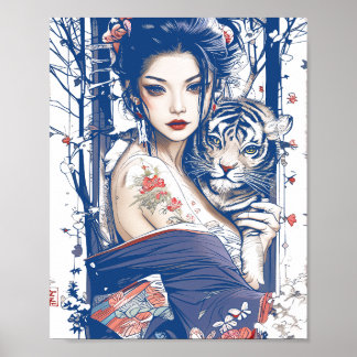 Affiche Geisha tiger shogun’s Geisha 89003
