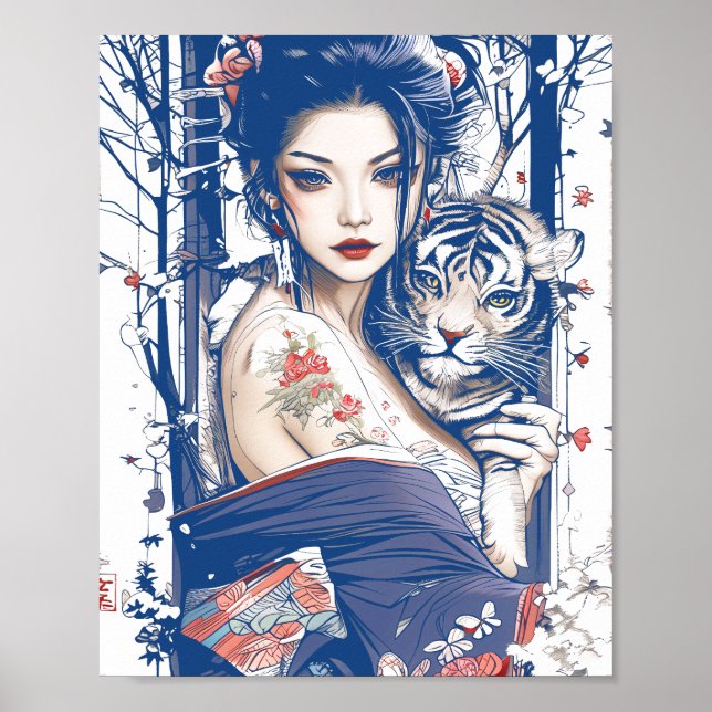 Affiche Geisha tiger shogun’s Geisha 89003 (Devant)