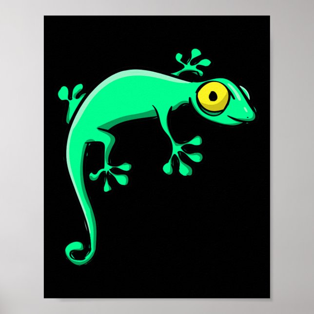Affiche Gekko Lizard Costume d'Halloween drôle Halloween (Devant)