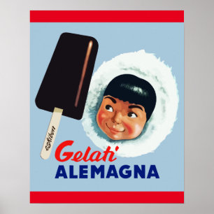 AFFICHE GELATI ALEMAGNA