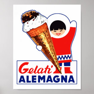 AFFICHE GELATI ALEMAGNA