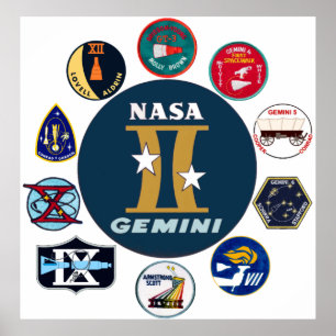 Affiche Gemini Commemorative Logo