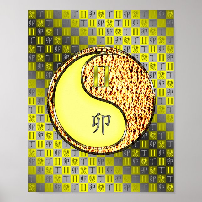 Affiche Gemini et Rabbit Feu (Devant)