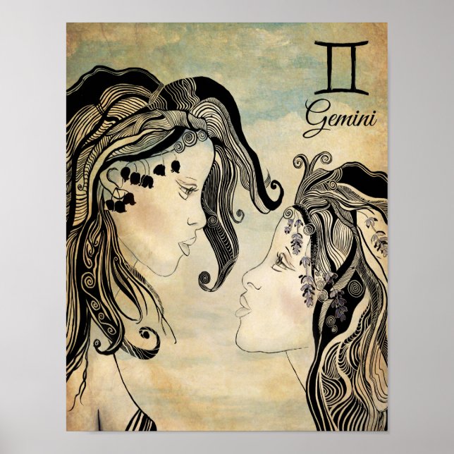 Affiche Gemini Zodiac (Devant)