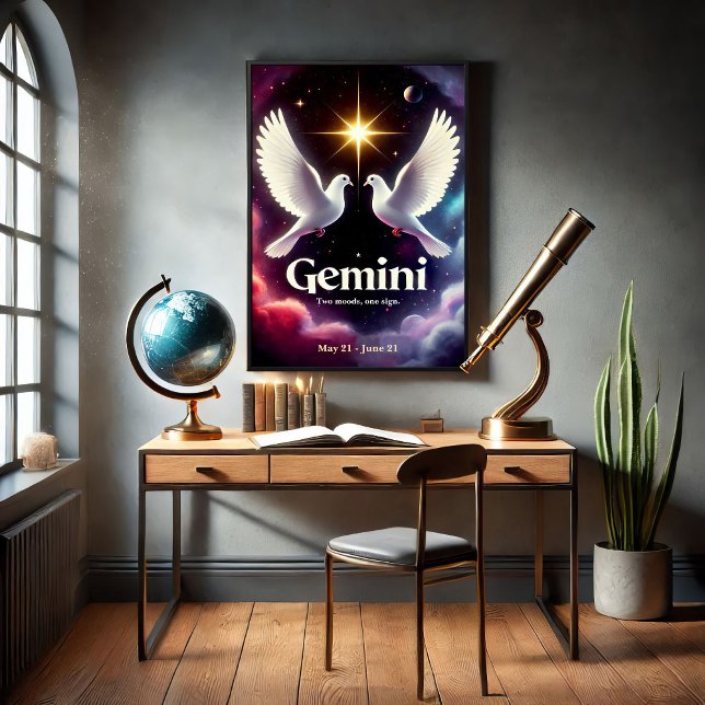 Affiche Gemini Zodiac Doses en Harmonie (Créateur téléchargé)