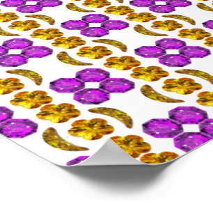 Affiche Gemstone Art Purple Orange