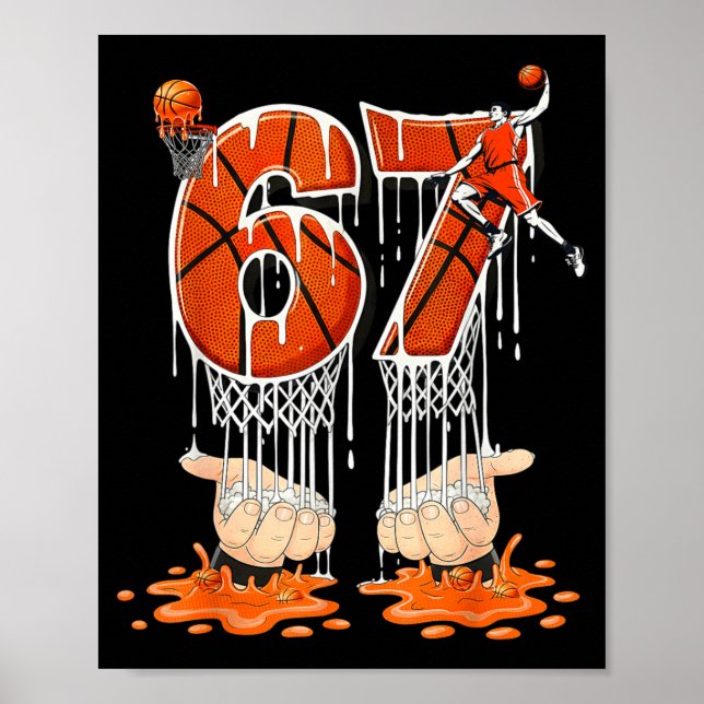 Affiche Gen Alpha Slang Kids 67 Basketball Ice Cream Drip  (Devant)