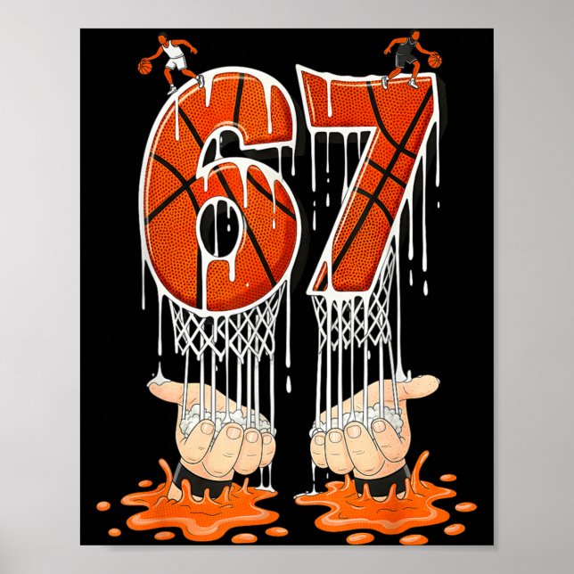 Affiche Gen Alpha Slang Kids 67 Basketball Ice Cream Drip  (Devant)