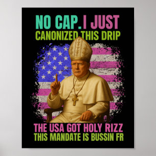 Affiche Gen Alpha Slang Trump En Réputation Pape De L'Égli