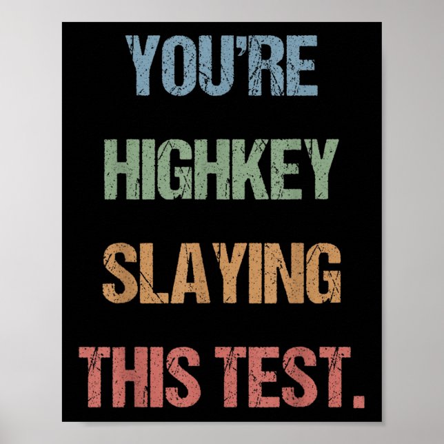 Affiche Gen Z Bruh Enseignants de la journée de test You H (Devant)