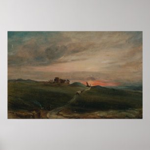 Affiche Gendarme - Stonehenge au coucher du soleil