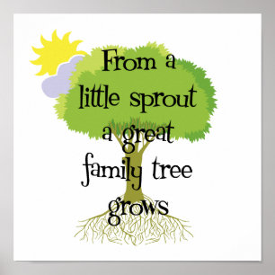 Affiche Genealogy Little Sprout Family Tree