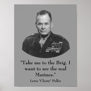 Affiche Général Lewis "Chesty" Puller -- Marin
