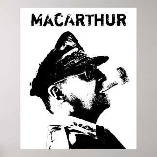Affiche Général MacArthur — Héros de guerre américain